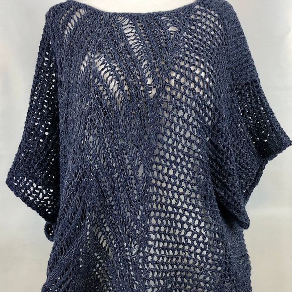 Calvin Klein Jeans open weave rag knit top S/M - Picture 2 of 8